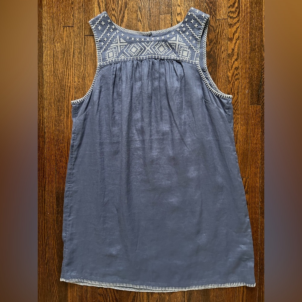 C&C California 100% Linen Embroidered Dress
